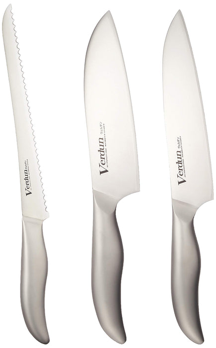 Shimomura Kougyou 3pc Knife Set - Santoku 165mm Gyuto 180mm Bread Slicer 225mm - OVD-70 Molybdenum Vanadium Steel-Kiichin - The #1 Place for Japanese Goods in Your Hand!