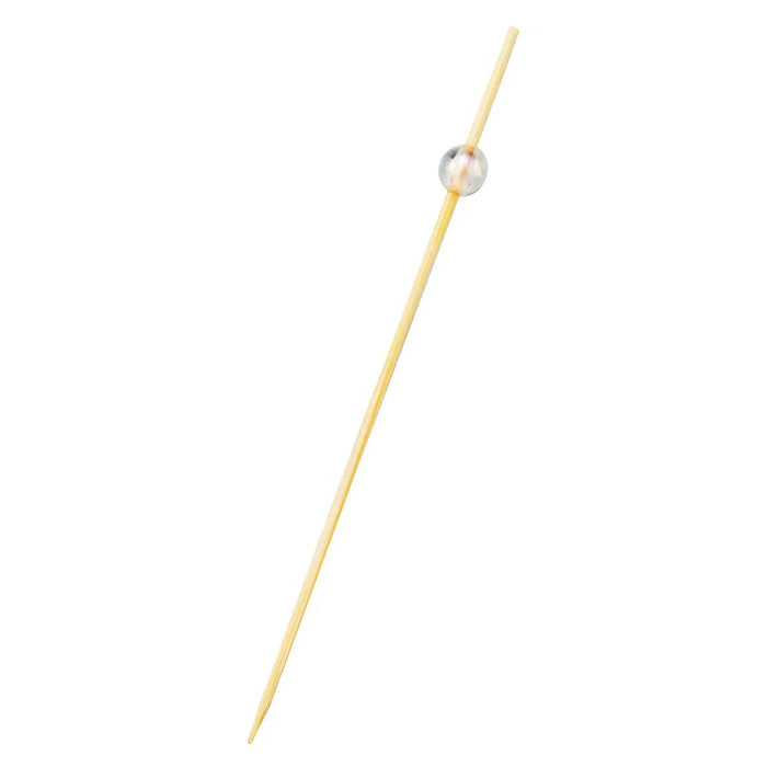 Shindoh Japan Bamboo Food Picks - 50 Count, 9cm Clear with Beads-Kiichin - The #1 Place for Japanese Goods in Your Hand!