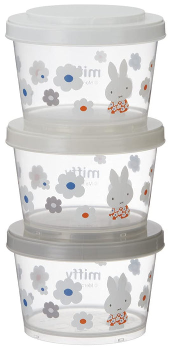 Skater Japan 3P 240Ml Miffy Monotone Side Dish Containers-Kiichin - The #1 Place for Japanese Goods in Your Hand!