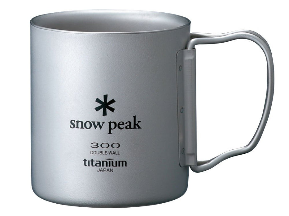Snow Peak Titanium Double Mug 300Ml with Folding Handle - Japan's Top Priority-Kiichin - The #1 Place for Japanese Goods in Your Hand!