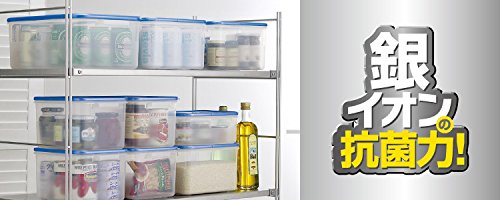 8L Clear Blue Storage Container by Squirrel - Made in Japan, Wj-3 with Antibacterial Treatment-Kiichin - The #1 Place for Japanese Goods in Your Hand!