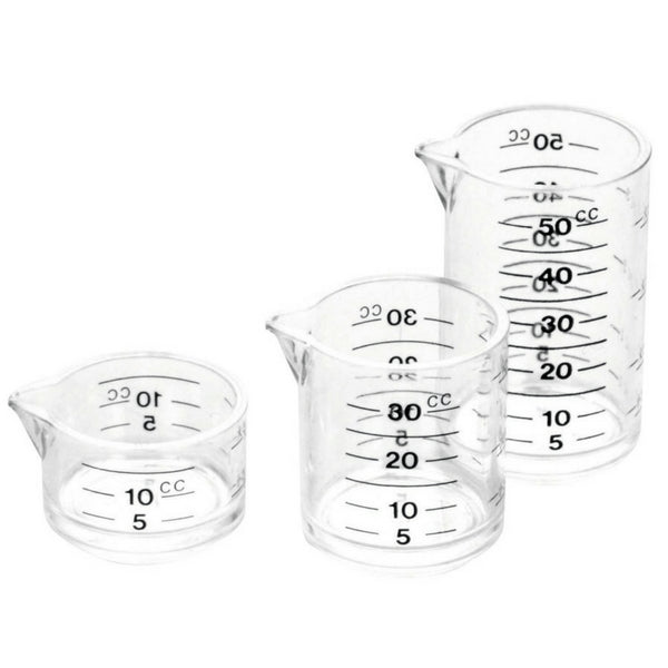 Suncraft 3-Pc Clear Measuring Cup Set - Accurate Kitchen Measurement Tool-Kiichin - The #1 Place for Japanese Goods in Your Hand!