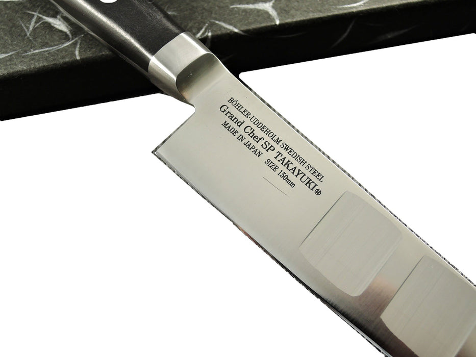 Takayuki Sakai Grand Chef 150mm 10204 Petty Knife (Salmon On Front)-Kiichin - The #1 Place for Japanese Goods in Your Hand!