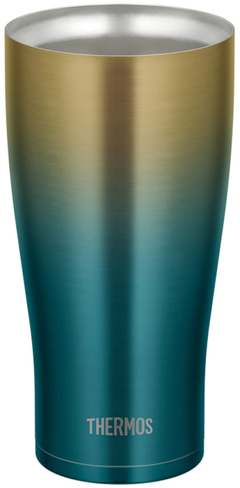 Thermos Japan 600Ml Blue Gold Vacuum Insulated Tumbler-Kiichin - The #1 Place for Japanese Goods in Your Hand!
