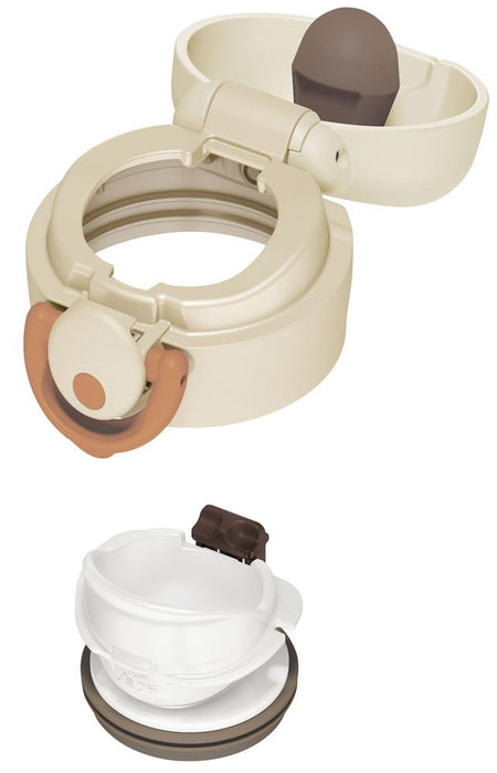 Thermos Japan 500ml Cream White Vacuum Insulated Water Bottle-Kiichin - The #1 Place for Japanese Goods in Your Hand!