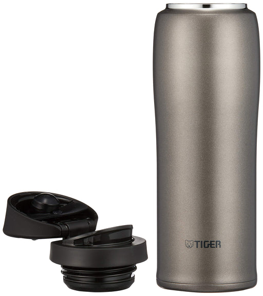 Tiger Thermos MCB-H048-HG 480ml Gunmetal Vacuum Insulated Water Bottle-Kiichin - The #1 Place for Japanese Goods in Your Hand!