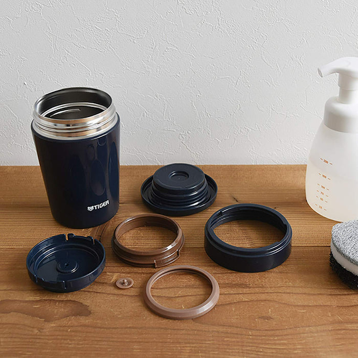 Tiger Thermos Vacuum Insulated Soup Jar - 380ml Indigo Blue-Kiichin - The #1 Place for Japanese Goods in Your Hand!