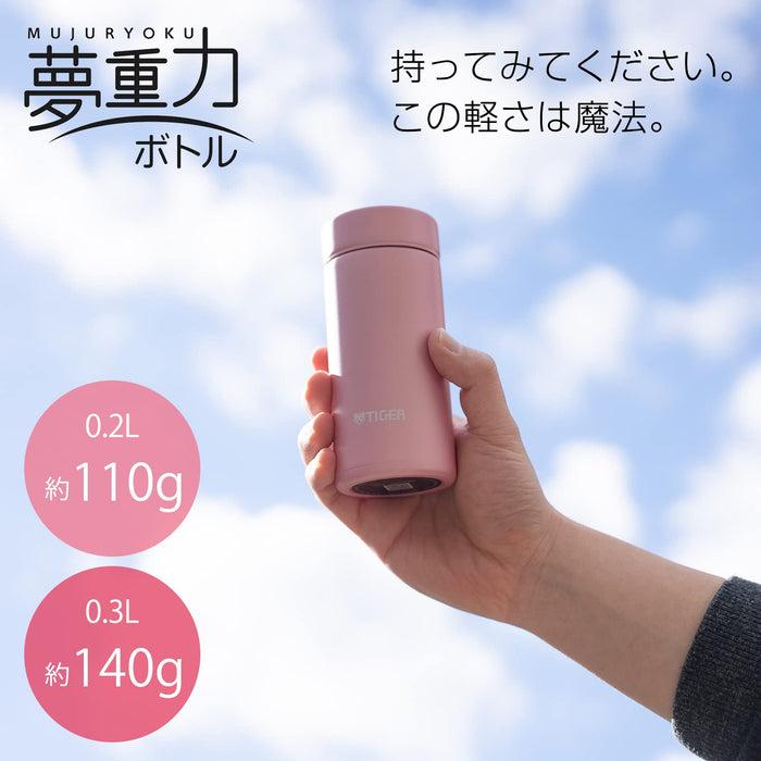 Tiger Thermos Water Bottle 200ml Screw Mug 6H Warm/Cold MMP-K020PE Rose Pink-Kiichin - The #1 Place for Japanese Goods in Your Hand!