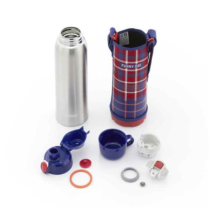 Tiger Thermos 1L Stainless Steel Bottle with Pouch - Sahara Red-Kiichin - The #1 Place for Japanese Goods in Your Hand!