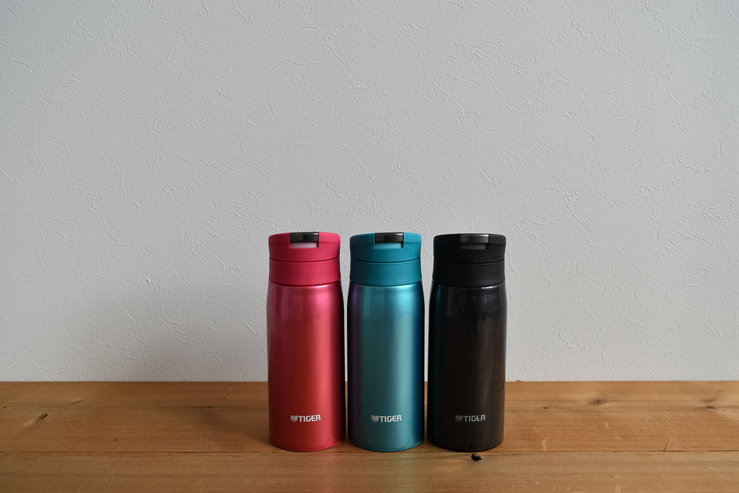 Tiger Thermos 350ml Direct Drink Stainless Steel Mini Bottle Auto Lock-Kiichin - The #1 Place for Japanese Goods in Your Hand!