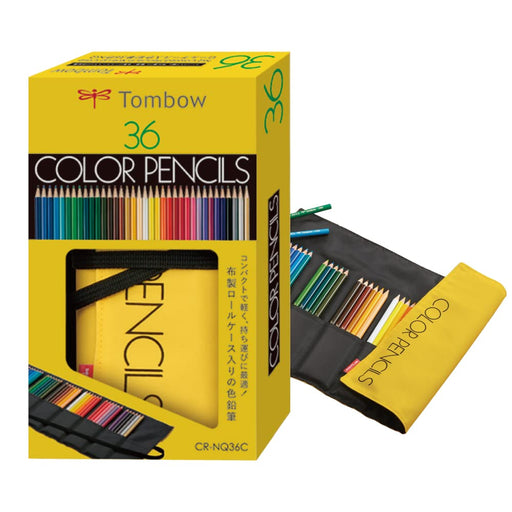 Tombow Japan Colored Pencils 36 Colors Roll Case + Mini Sharpener-Kiichin - The #1 Place for Japanese Goods in Your Hand!