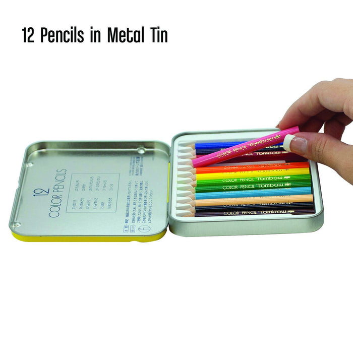 Tombow Japan Mini Colored Pencils Set with Sharpener - 12 Colors-Kiichin - The #1 Place for Japanese Goods in Your Hand!