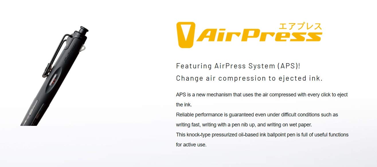 Tombow Japan Air Press 0.7 Full Black Ballpoint Pen-Kiichin - The #1 Place for Japanese Goods in Your Hand!