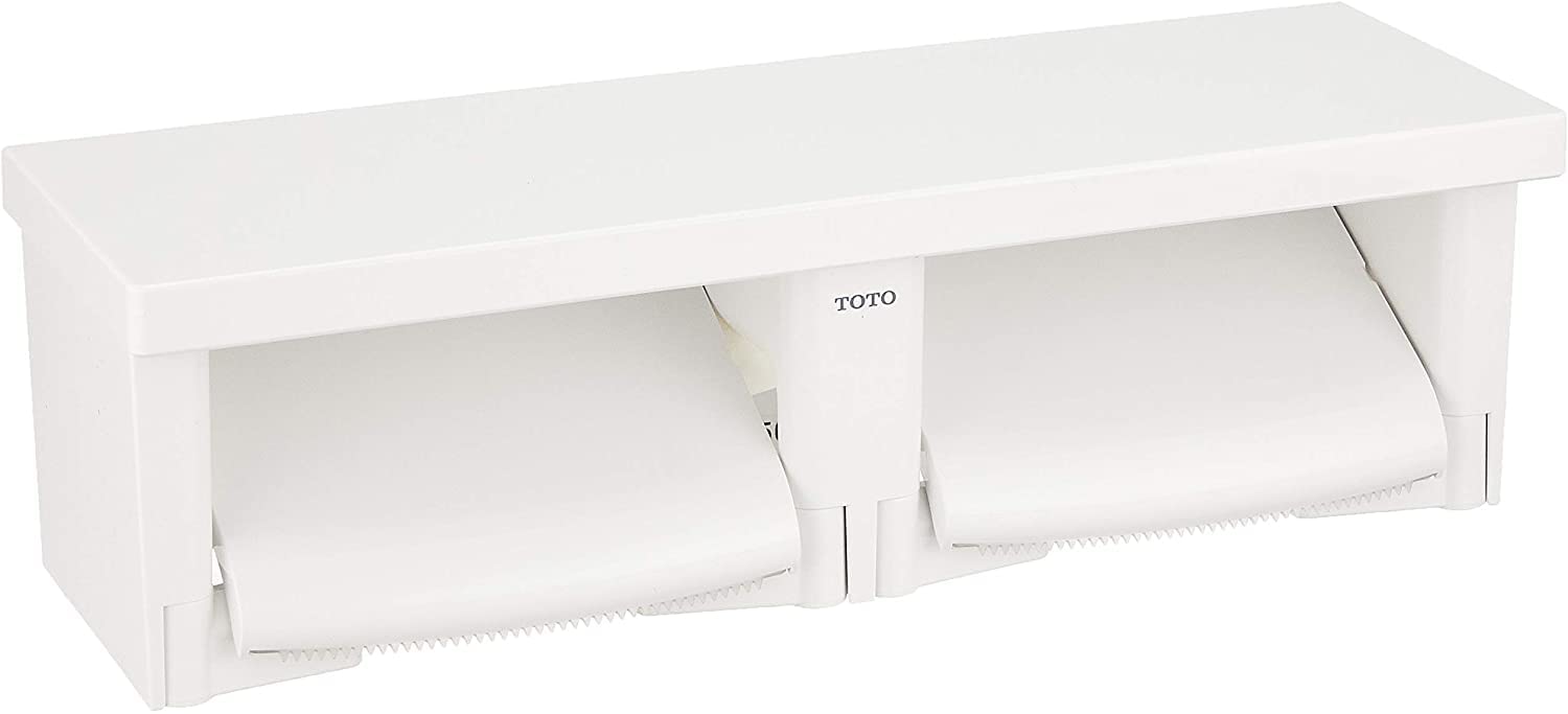 Toto Yh650#Nw1 Double Paper Roller Flat Shelf Resin White - Japanese Made-Kiichin - The #1 Place for Japanese Goods in Your Hand!