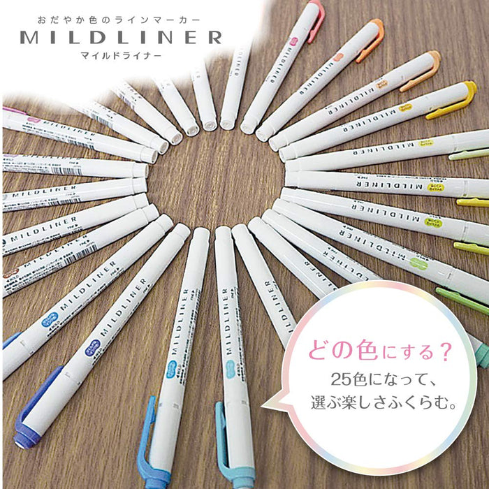 Zebra Mildliner 25 Color Set - User-Friendly Highlighters-Kiichin - The #1 Place for Japanese Goods in Your Hand!