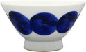 24to3 Nishitomi Ceramics Hasami Ware Wazan Kiln Kurawanka Rice Bowl - Round Crest Seam Blue - 4534891468039