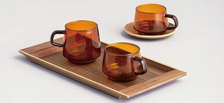 KINTO Sepia Non-Slip Tray 360x180mm Walnut Wood Elegant Design
