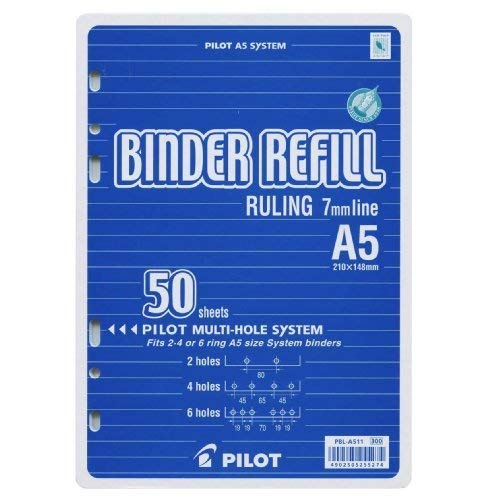 Pilot A5 Binder File System with 7mm Horizontal Ruled Lines - PBLA511-Kiichin - The #1 Place for Japanese Goods in Your Hand!