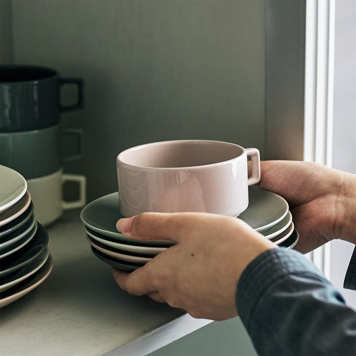 Aito Couleur 270ml Soup Cup Microwave Dishwasher Safe Pink Mino Ware Japan