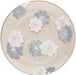 Aito Nordic Flower Curry Plate Pasta Plate 21cm Gray Floral Mino Ware DW/MW Safe Japan 266148-Kiichin - The #1 Place for Japanese Goods in Your Hand!