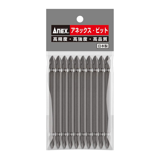 Anex Ap-14 Double-Ended +2x110 Shot Finish Bits 10-Piece Tool Bag No Magnet-Kiichin - The #1 Place for Japanese Goods in Your Hand!