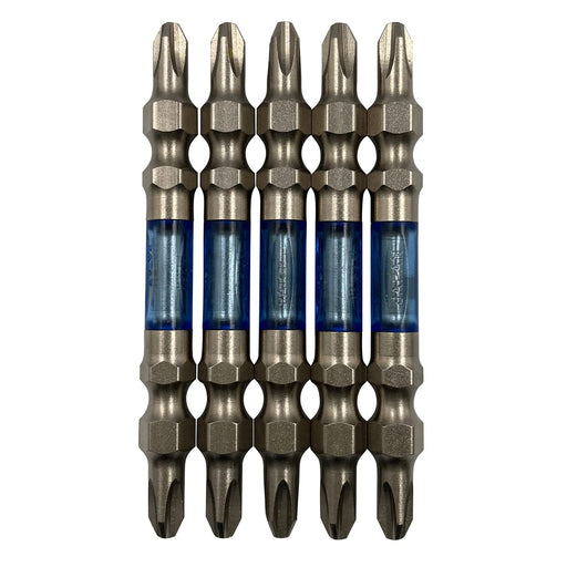 Anex Ryutyo Double-Head Slim Plated Bit Set 2x65 5 Pieces Tool Set-Kiichin - The #1 Place for Japanese Goods in Your Hand!