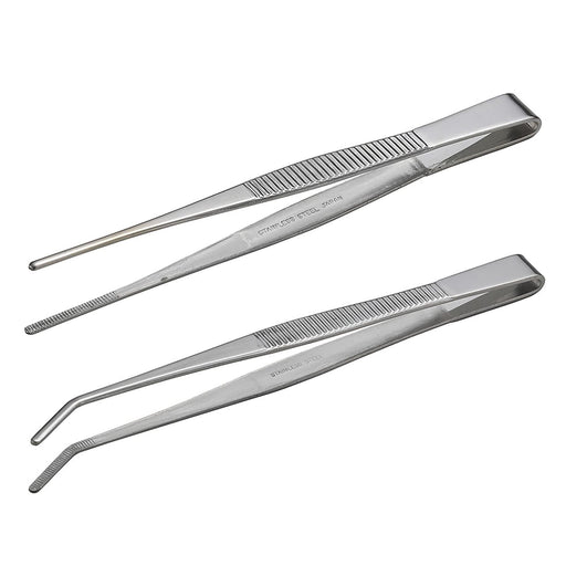 Anex Stainless Steel Serrated Tweezers Set - Anex - Straight/Bent Tip 150mm - ATW-S2 Tool-Kiichin - The #1 Place for Japanese Goods in Your Hand!