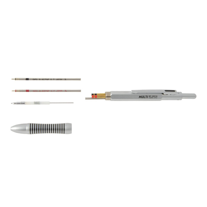 Ohto Silver Multi Ballpoint Pen MF-20K3A - High-Quality Writing Tool-Kiichin - The #1 Place for Japanese Goods in Your Hand!