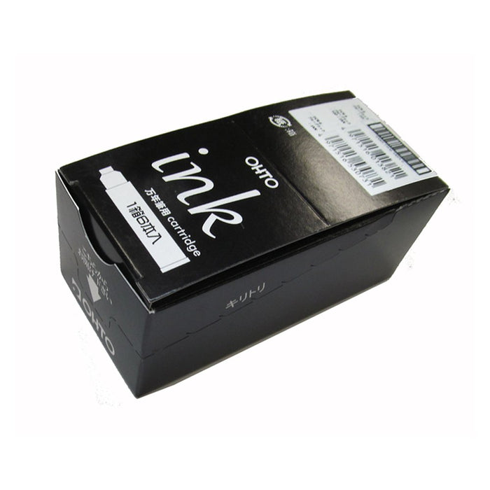 Ohto Black Cartridge Ink for Fountain Pen Box of 10 - FCR-6-Kiichin - The #1 Place for Japanese Goods in Your Hand!
