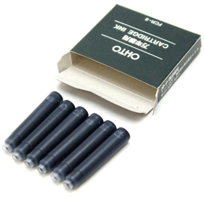 Ohto Black Cartridge Ink for Fountain Pen Box of 10 - FCR-6-Kiichin - The #1 Place for Japanese Goods in Your Hand!