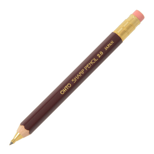 Ohto 2.0 mm Eng Aps-680E Mechanical Pencil with Eraser and Wooden Shaft-Kiichin - The #1 Place for Japanese Goods in Your Hand!