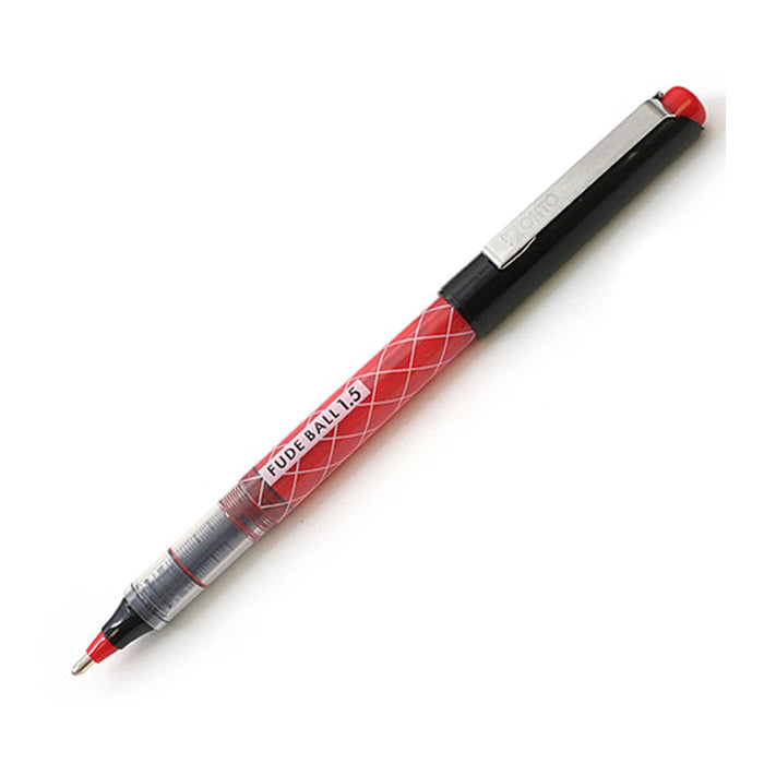 Ohto Red Ballpoint Pen Brush Ball Water-Based Box of 10 CFR-150FB-Kiichin - The #1 Place for Japanese Goods in Your Hand!