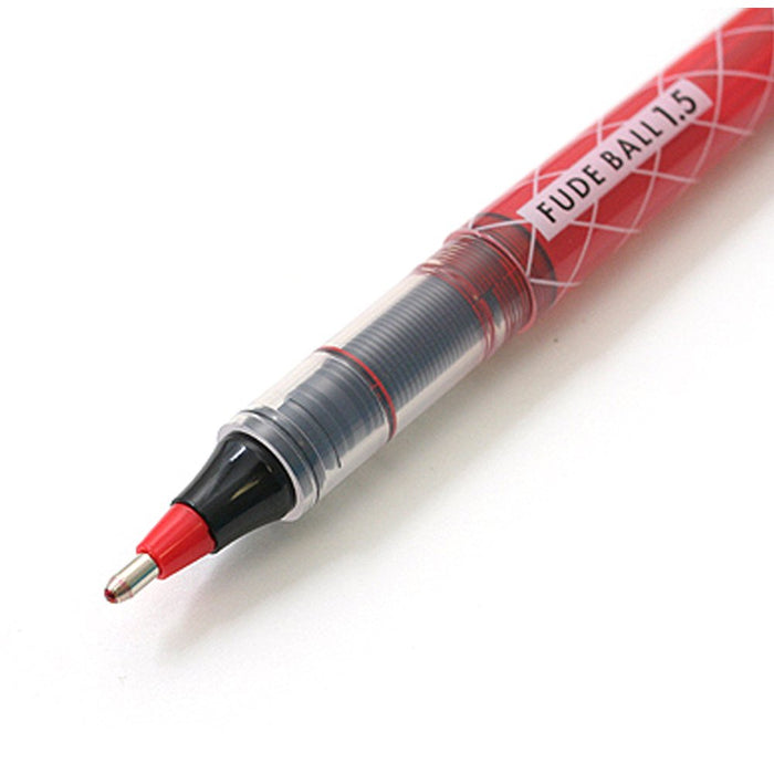 Ohto Red Ballpoint Pen Brush Ball Water-Based Box of 10 CFR-150FB-Kiichin - The #1 Place for Japanese Goods in Your Hand!