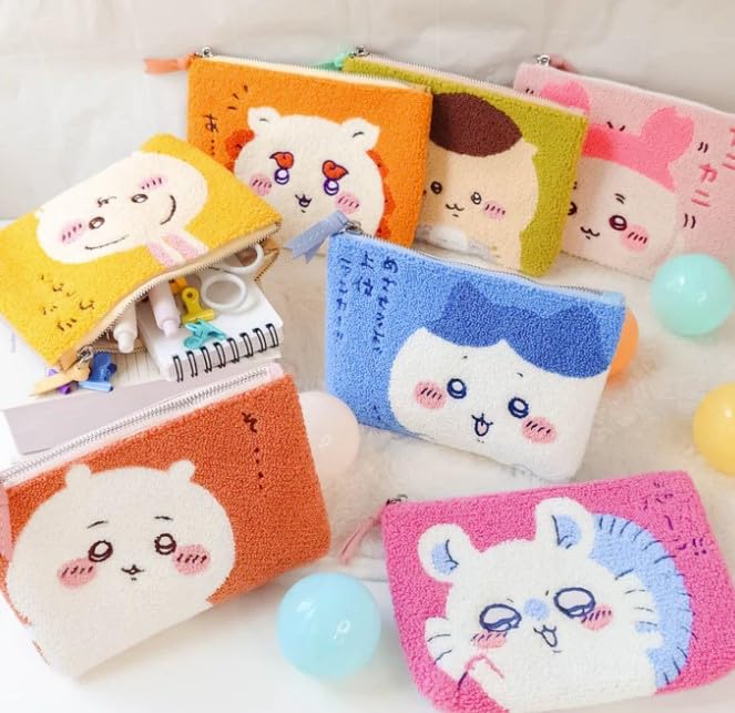 Marimocraft Chiikawa Sagara 3 Pocket Pouch Chestnut Manju Organizer-Kiichin - The #1 Place for Japanese Goods in Your Hand!