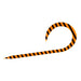 Daiwa Tairaba Silicone Necktie Single Curly Orange Zebra-Kiichin - The #1 Place for Japanese Goods in Your Hand!