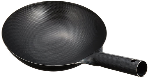 Endo Shoji 27Cm Iron Wok for Commercial Use - One-Handed Super Embossed Design-Kiichin - The #1 Place for Japanese Goods in Your Hand!