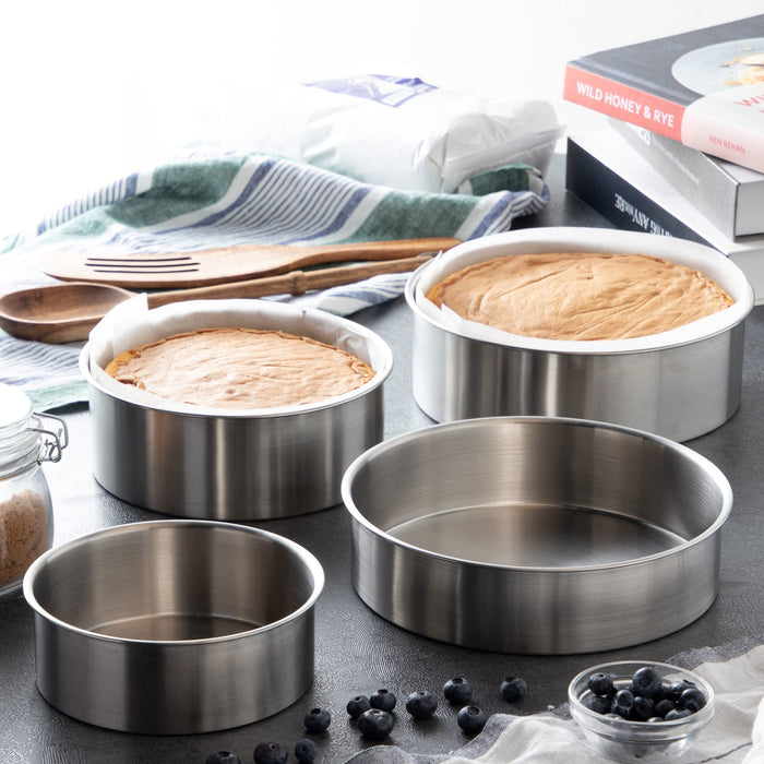 Endo Shoji 24cm Stainless Steel Cheesecake Decorated Bottom Pan Silver-Kiichin - The #1 Place for Japanese Goods in Your Hand!