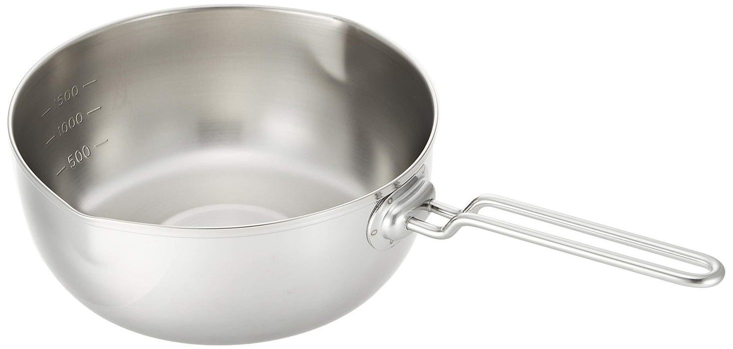 Endo Shoji 20cm Stainless Steel Yukihira Pot - Rust-Resistant Cool Handle-Kiichin - The #1 Place for Japanese Goods in Your Hand!