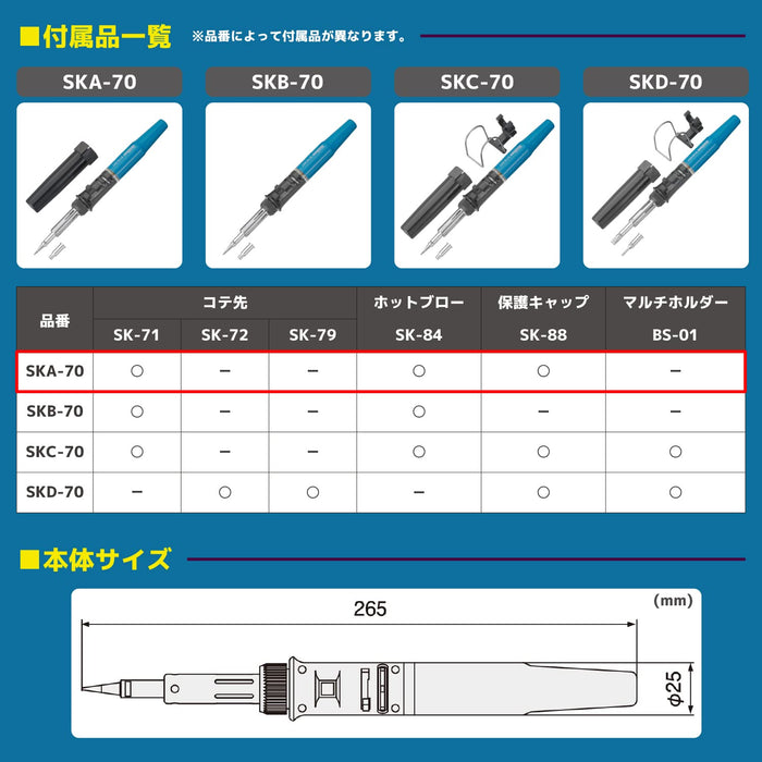 Engineer Brand Kotelyzer Ska-70 Compact Gas Soldering Iron Tool-Kiichin - The #1 Place for Japanese Goods in Your Hand!