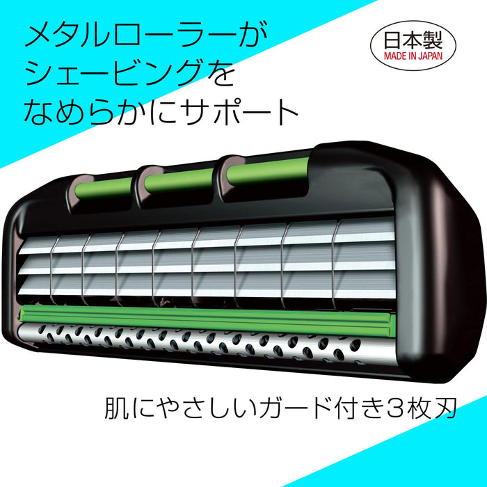 Feather Safety Razor F-System Mr3 Neo 3-Blade T-Shape Metal Roller 5-Pack Made in Japan-Kiichin - The #1 Place for Japanese Goods in Your Hand!