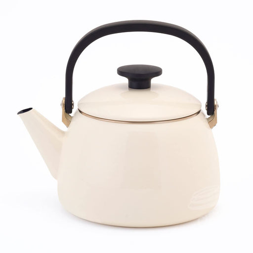 Fuji Horo 2.5L Vanilla Wide Mouth Kettle IH Compatible Enamel Clf-2.5K.Va-Kiichin - The #1 Place for Japanese Goods in Your Hand!