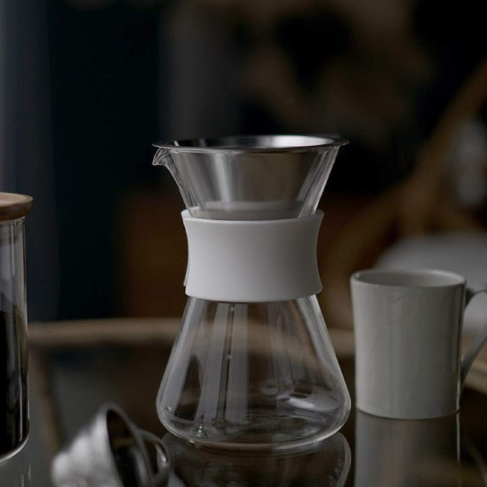 Harry Coffee Maker 400ml White with Dripper and Decanter Set