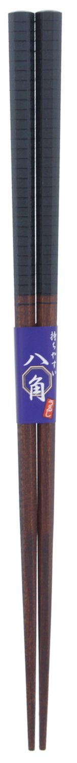 Ishida 23Cm Japanese Wooden Chopsticks Octagonal Line Natural Lacquer Tip-Kiichin - The #1 Place for Japanese Goods in Your Hand!