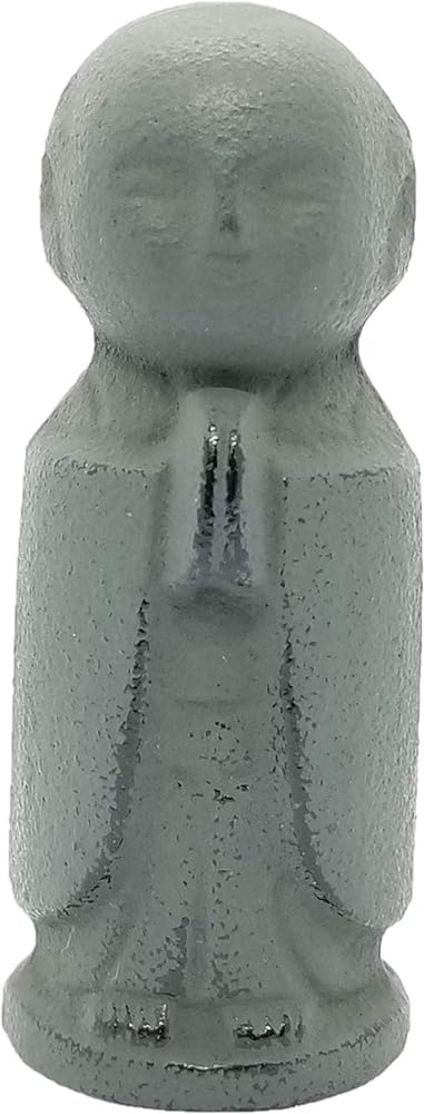 Iwachu Jizo Blue Paperweight 4x3.5x10cm Nambu Ironware 30055-Kiichin - The #1 Place for Japanese Goods in Your Hand!