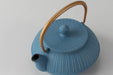 Iwachu Nambu Ironware Teapot 0.65L Chrysanthemum Design Silver Sky Blue-Kiichin - The #1 Place for Japanese Goods in Your Hand!
