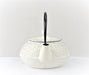 Iwachu 0.65L Sakura Silver Linen Teapot Nambu Ironware Enameled Interior-Kiichin - The #1 Place for Japanese Goods in Your Hand!