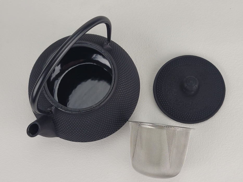Iwachu Arare Black Teapot 0.65L Enameled Interior Nanbu Ironware 12302-Kiichin - The #1 Place for Japanese Goods in Your Hand!