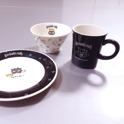 Kanesho Pottery Sanrio Badtz-Maru Bowl Plate Set 12cm Made in Japan 316122-Kiichin - The #1 Place for Japanese Goods in Your Hand!