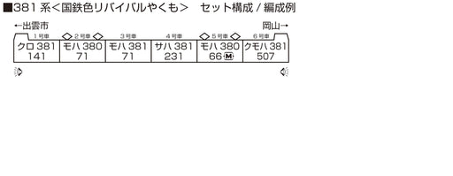 Kato 381 Series Yakumo 6-Car Set 10-1780-Kiichin - The #1 Place for Japanese Goods in Your Hand!