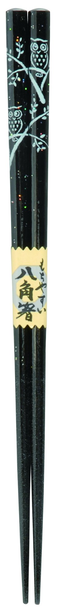 Kawai Black Owl Club Octagonal Dishwasher Safe Chopsticks 23Cm 102627-Kiichin - The #1 Place for Japanese Goods in Your Hand!